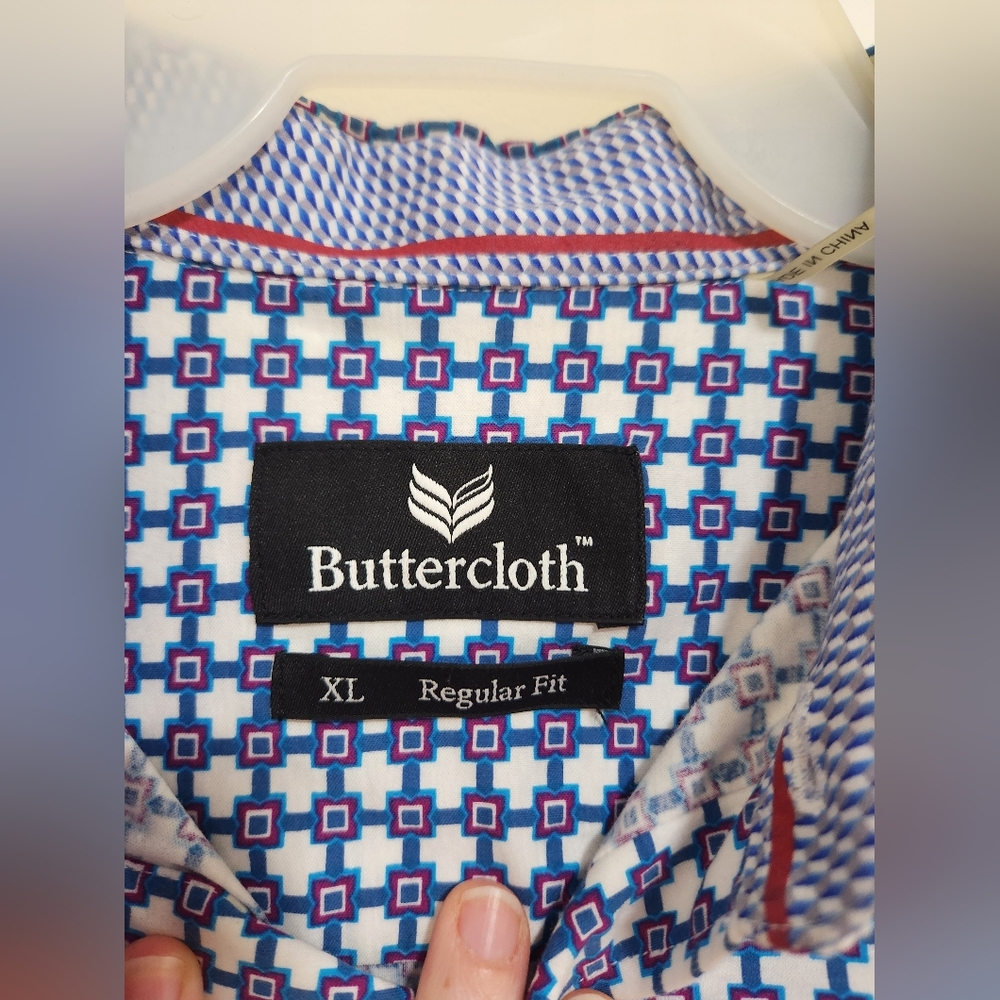 Buttercloth Men's Long Sleeve Button-Down, Size XL, Regular Fit - NWOT